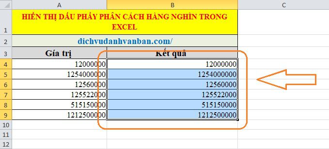 hien-dau-phay-phan-cach-hang-nghin-trong-excel