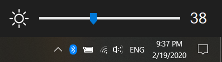 Điều chỉnh độ sáng bằng Windows 10 Brightness Slider