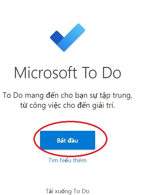 khởi động microsoft to do lên