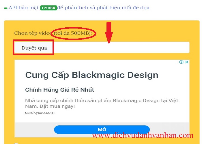 Thêm video input vào Video Smaller