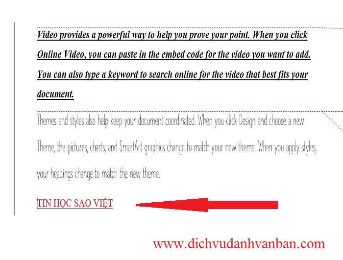 cách dùng hình thức gạch chân làm hình thức đánh dấu