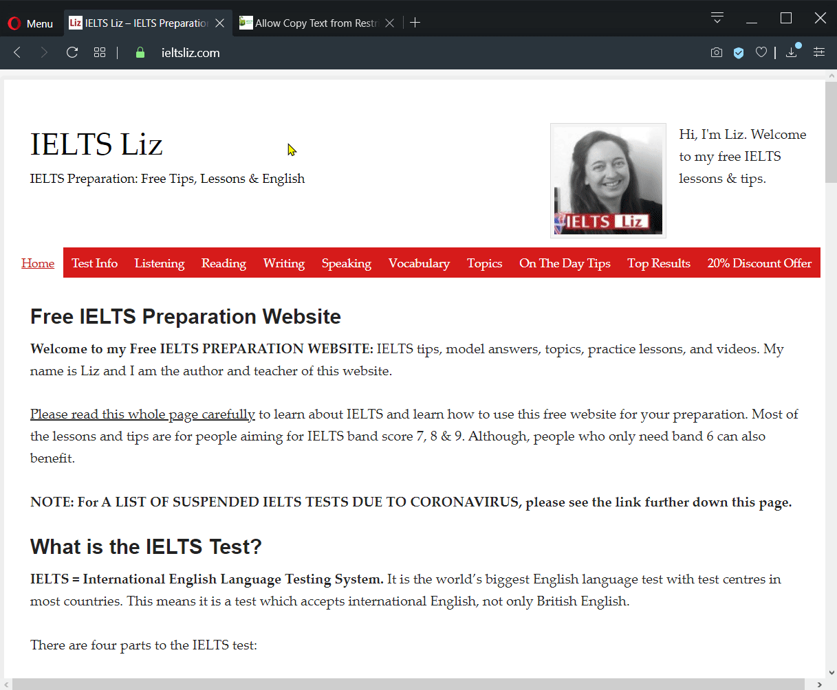 Copy nội dung trang web thông qua Allow Copy
