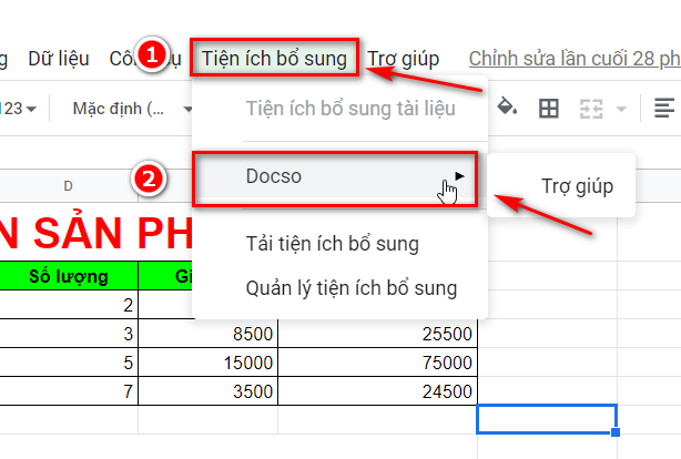 kiểm tra Add-On có cài đặt đúng không.
