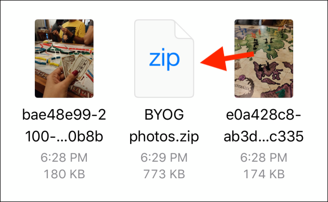 Tìm đến vị trị đã lưu tệp Zip