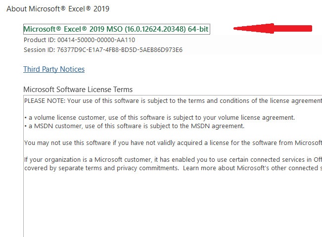 xem phiên bản Excel