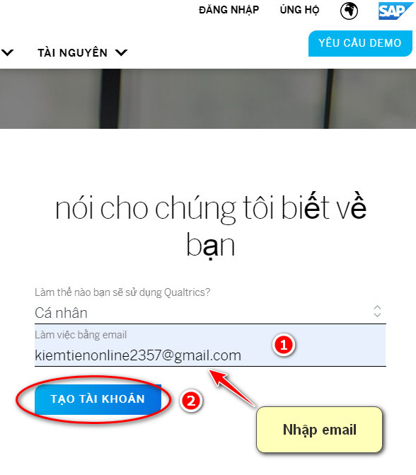Lệnh tạo tài khoản