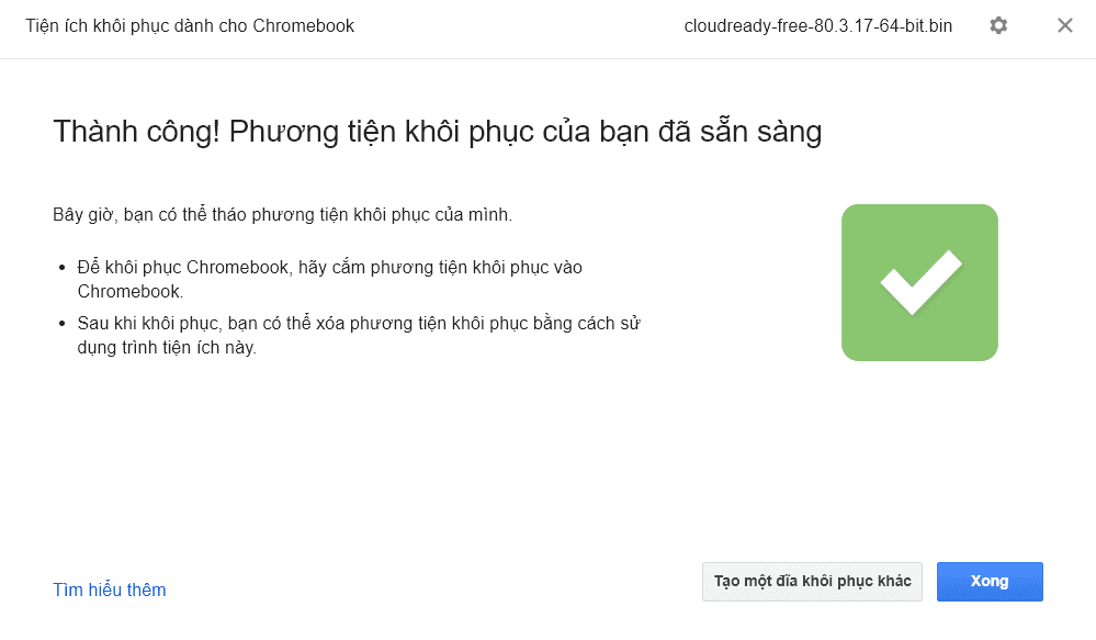 cài đặt hệ điều hành Chrome OS
