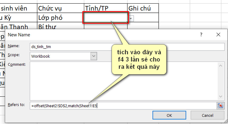 hàm match trong excel