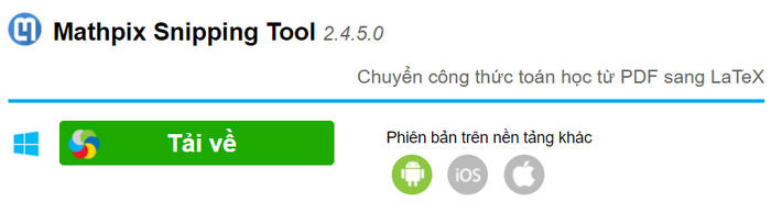 Tải Mathpix Snipping Tool