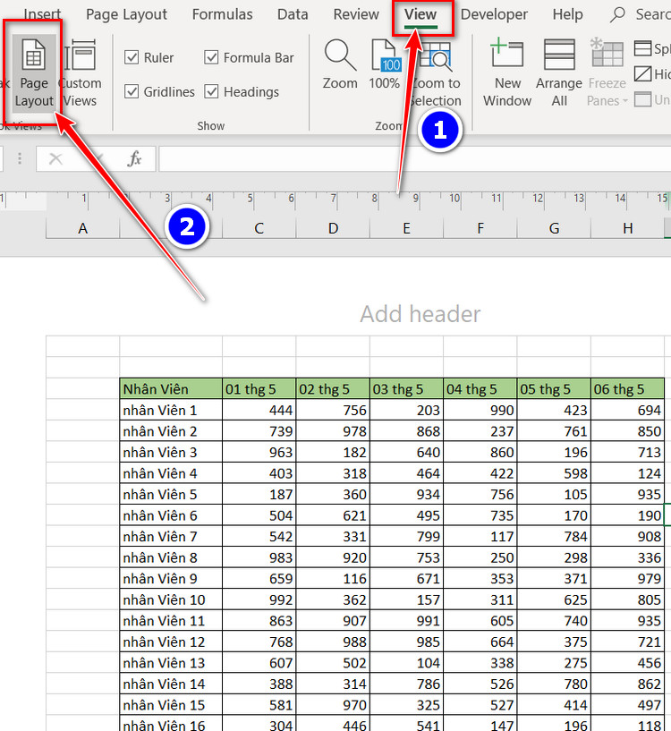 Hướng Dẫn Cách Đánh Số Trang Tự Động Trong Excel