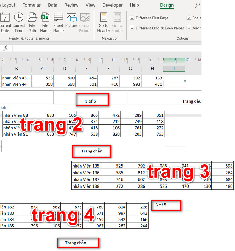 đánh dấu trang chẵn lẻ