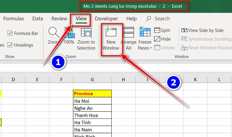 Cách Mở 2 Sheet Excel Cùng Lúc Và Mở 2 File Excel Cùng Lúc