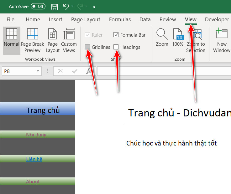 tùy chỉnh giao diện