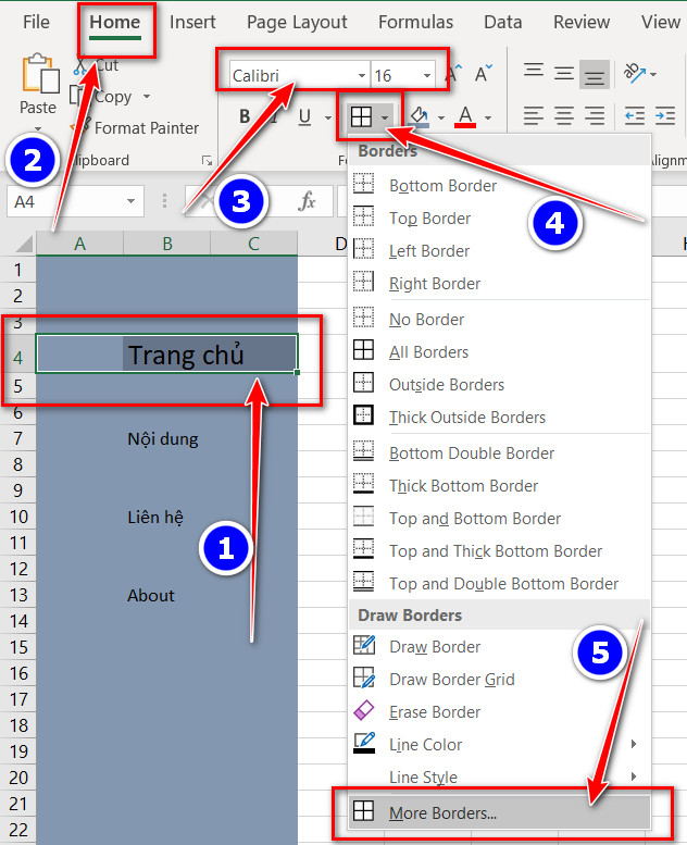 tùy chỉnh kích thước trang chủ