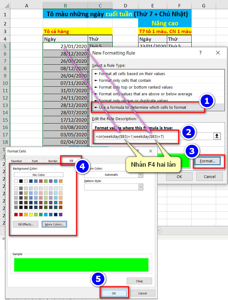 8 Cách Tô Màu Có Điều Kiện Thông Minh Trong Excel (Conditional Formatting)  5/2023