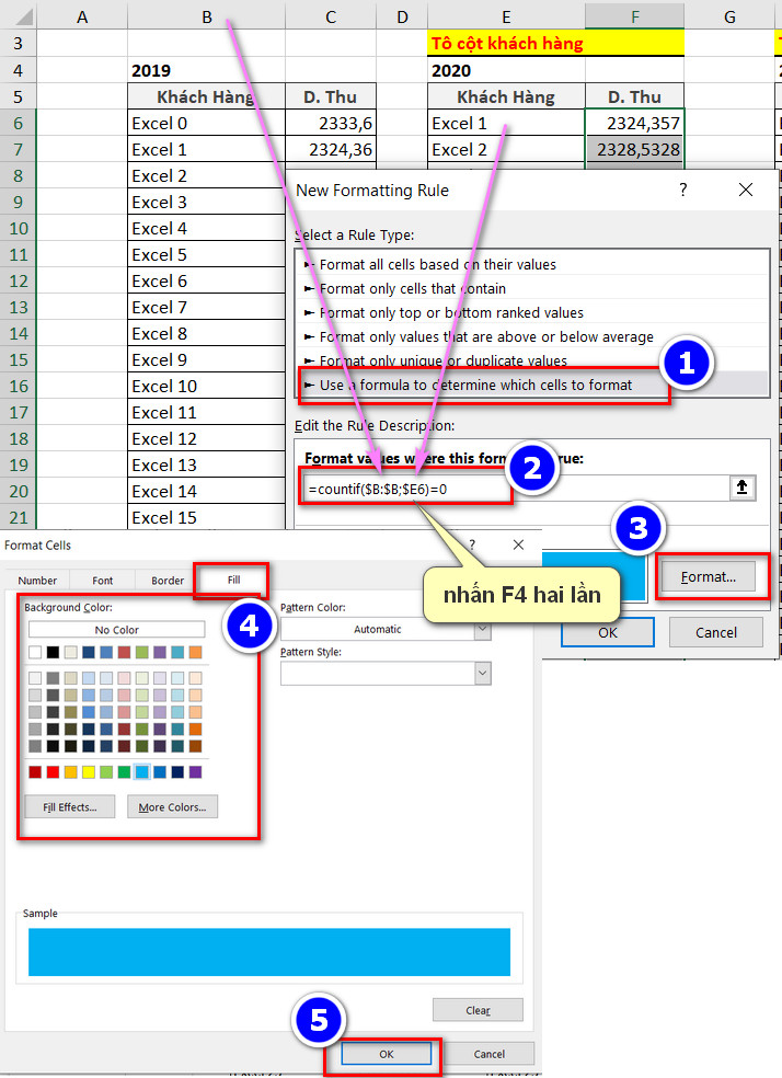 Tô Màu Có Điều Kiện Thông Minh Trong Excel 