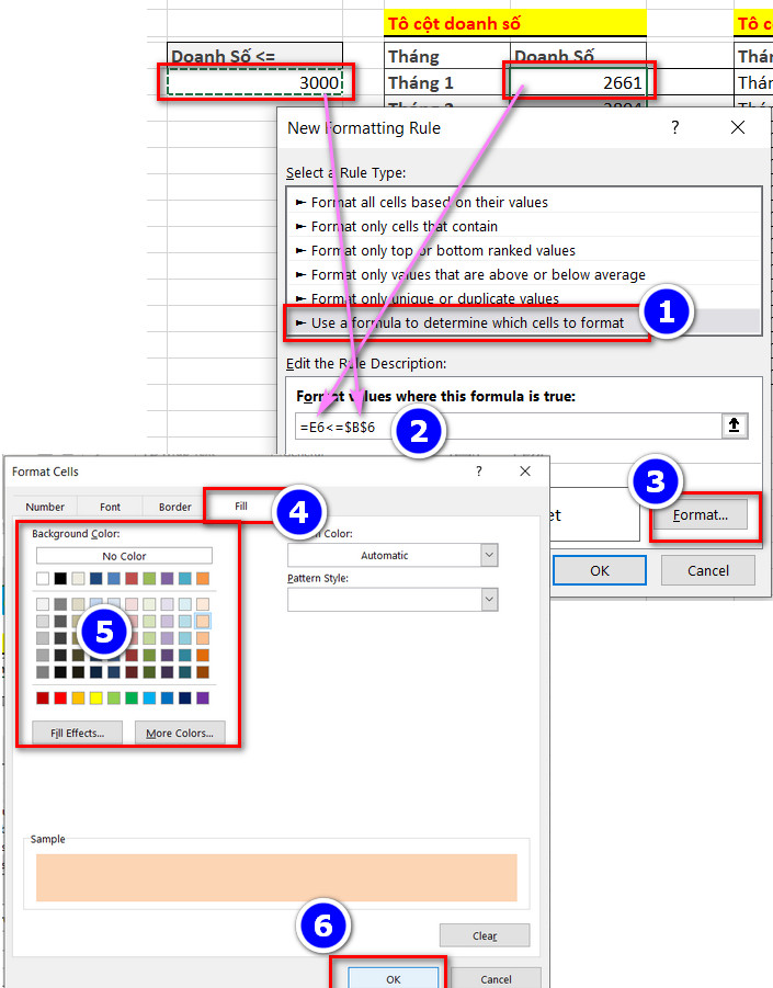 Tô Màu Có Điều Kiện Thông Minh Trong Excel 
