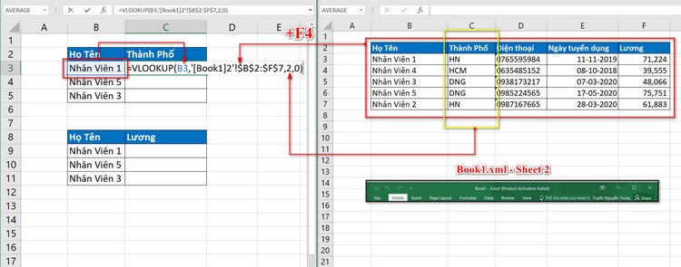 sử dụng vlookup khác file đơn giản