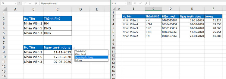 kết quả sử dụng vlookup khác file