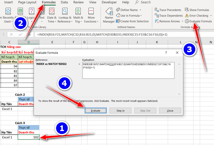 xem hàm hoạt động trong excel