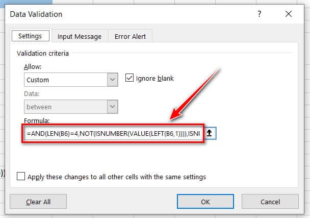 settings cho mã công ty