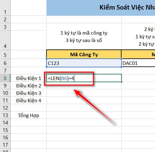 điều kiện 1 mã công ty