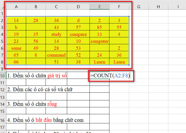 hàm count