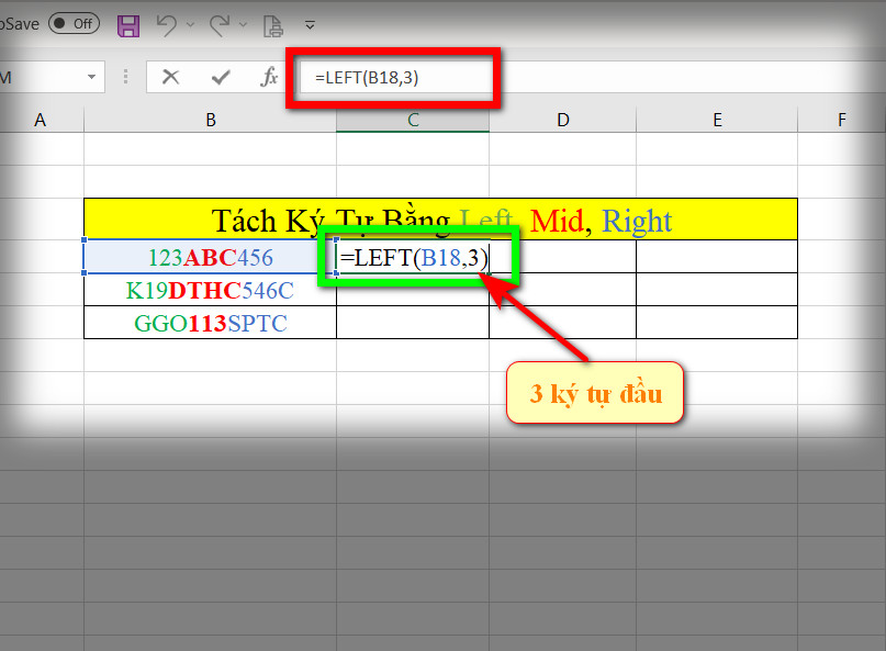 tách dữ liệu theo left