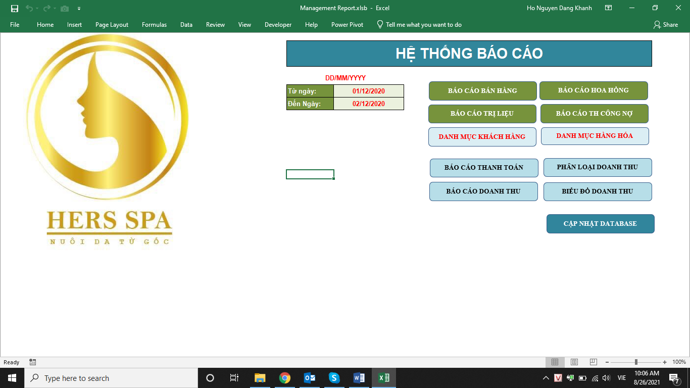 hệ thống báo cáo