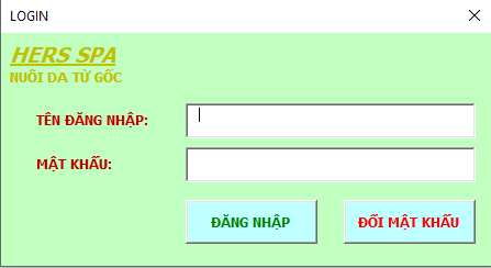 màn hình đăng nhập