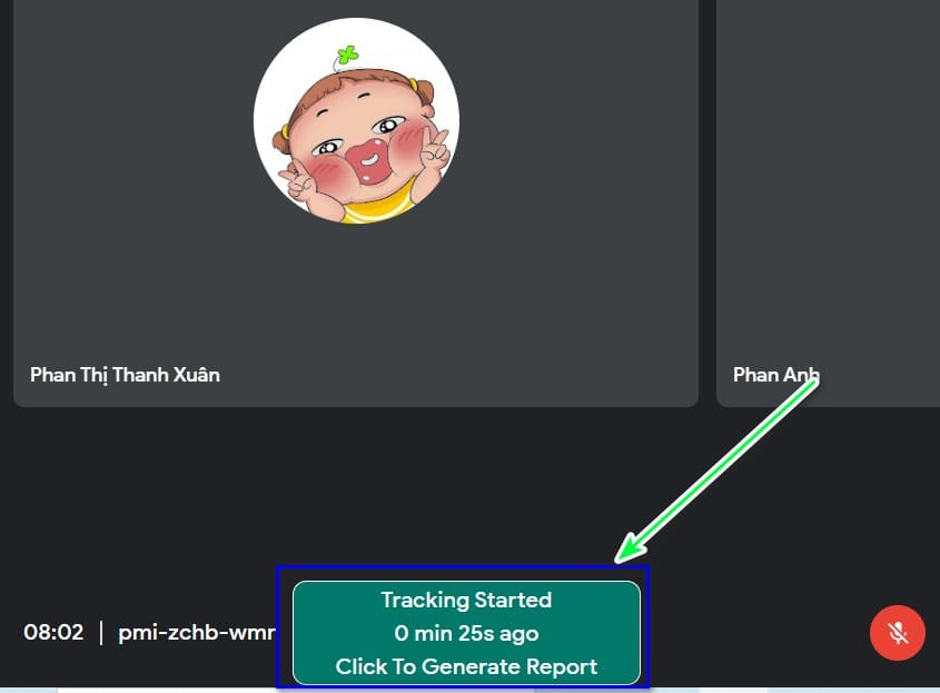 chọn click to generate