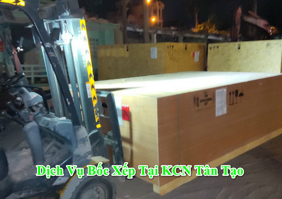 bốc xếp xe nâng tại kcn tân tạo