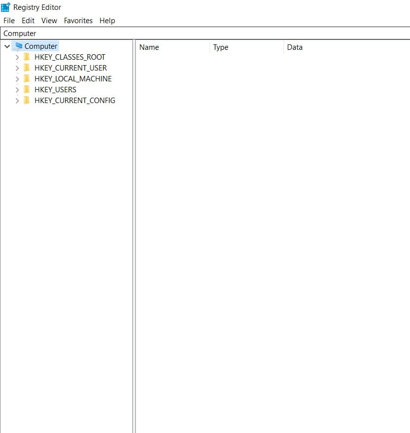 hình hiển thị cửa sổ registry editor