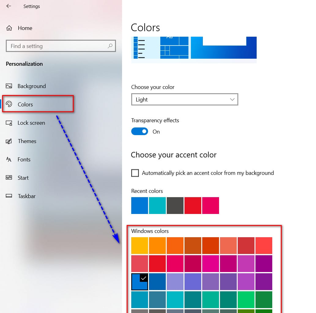 hình ảnh chọn màu sắc color