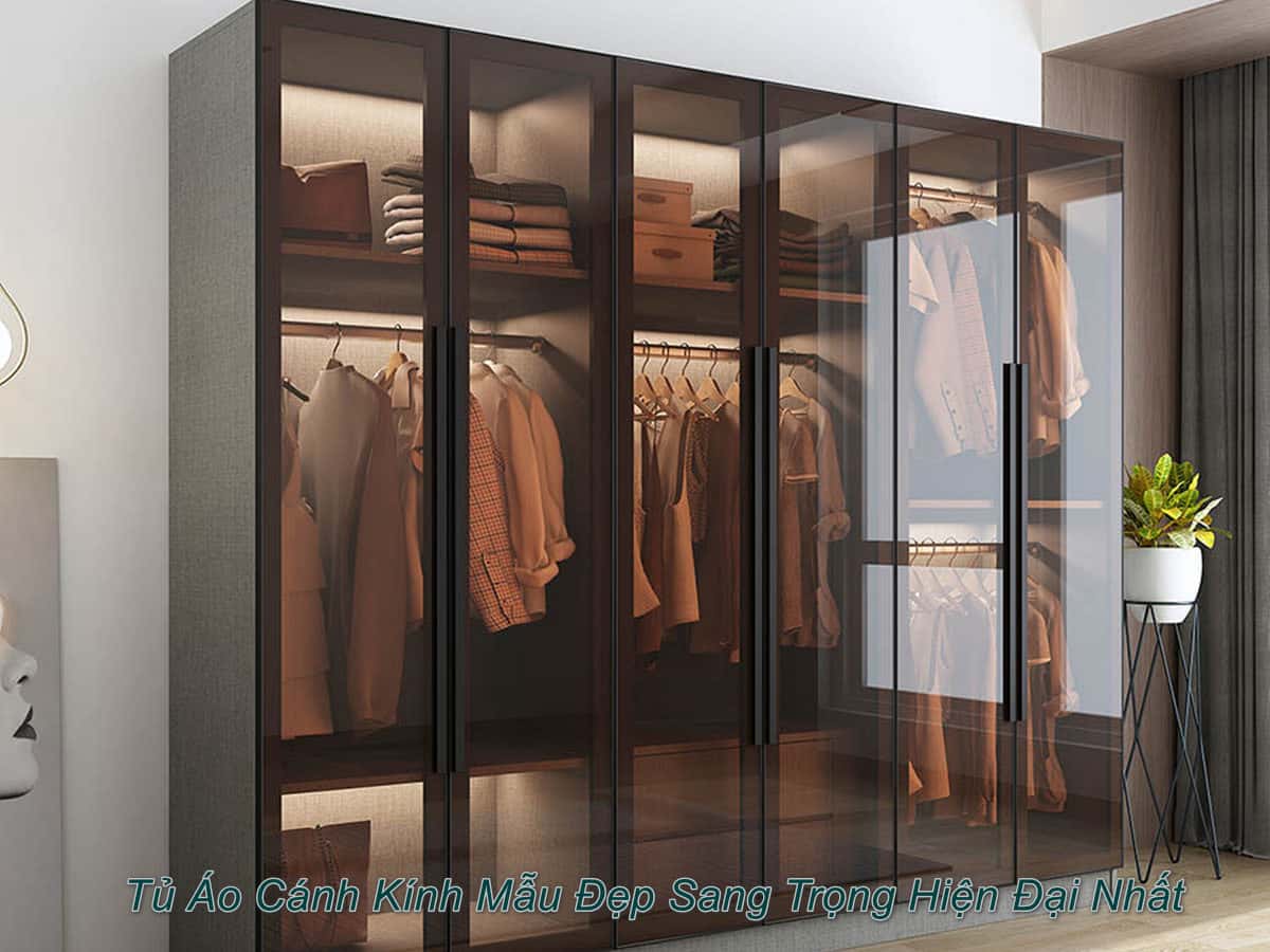 tủ áo canh kính lắp đặt phòng ngủ