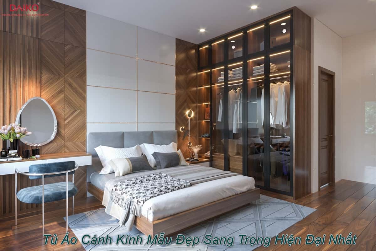 tủ quần áo cánh kính sang trọng