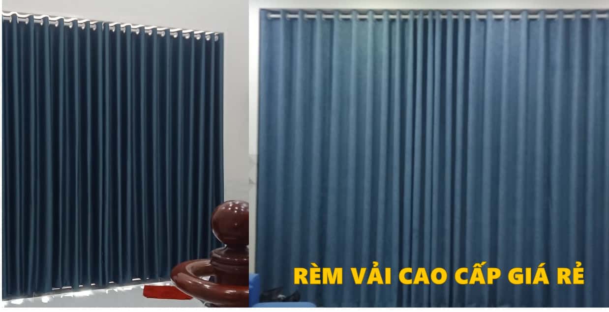 lắp đặt rèm vải
