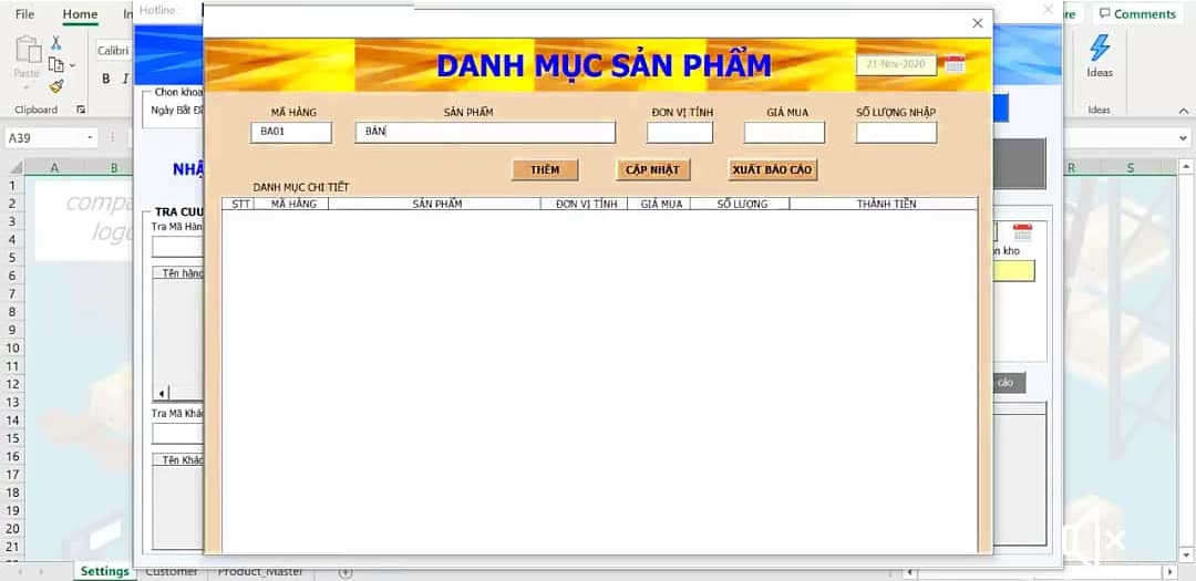 dịch vụ excel