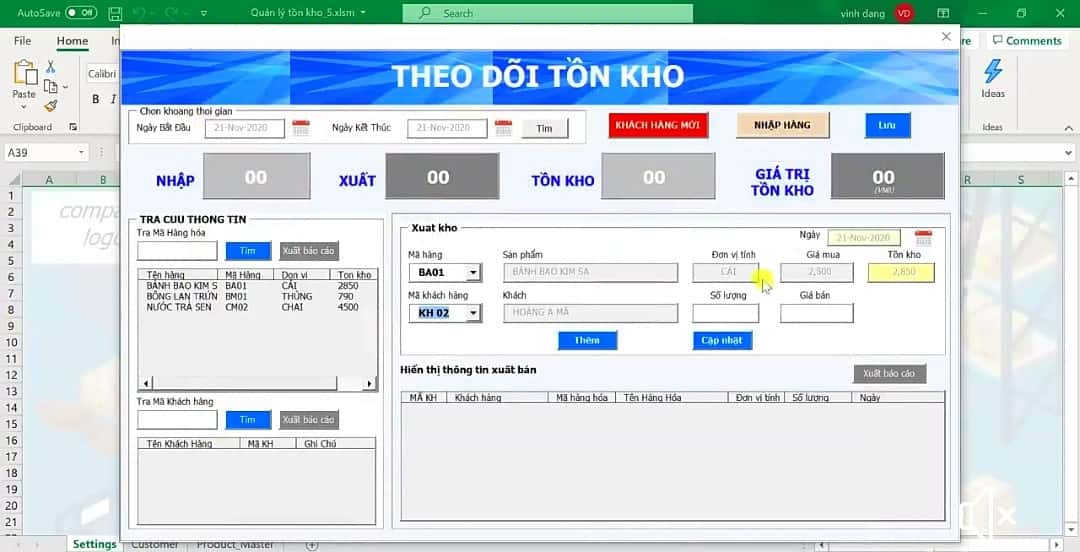 dịch vụ làm phần mềm excel theo yêu cầu