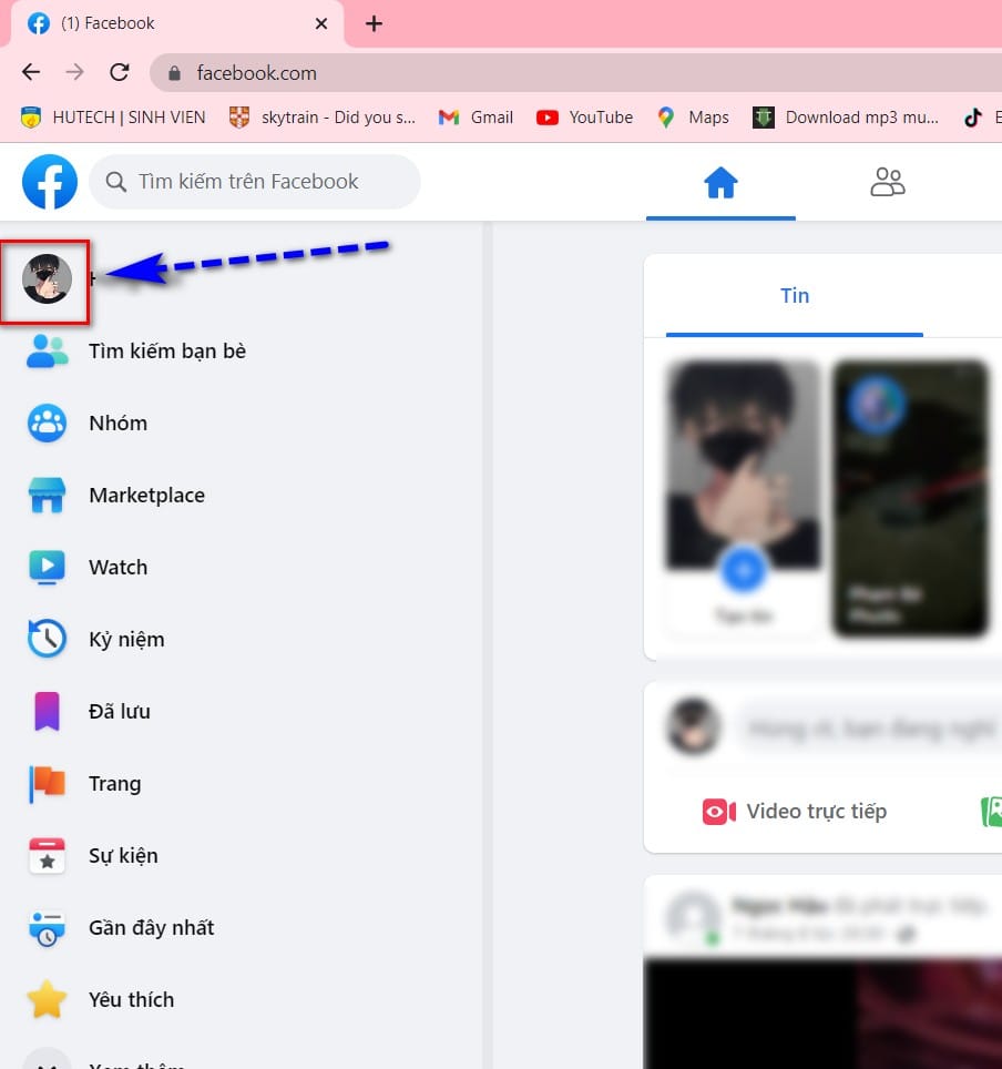 hình ảnh truy cập vào hình đại diện