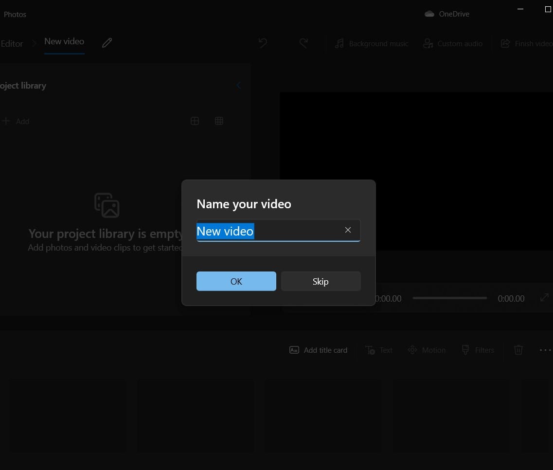 hình đặt tên video
