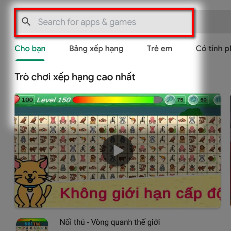 tìm kiếm ứng dụng