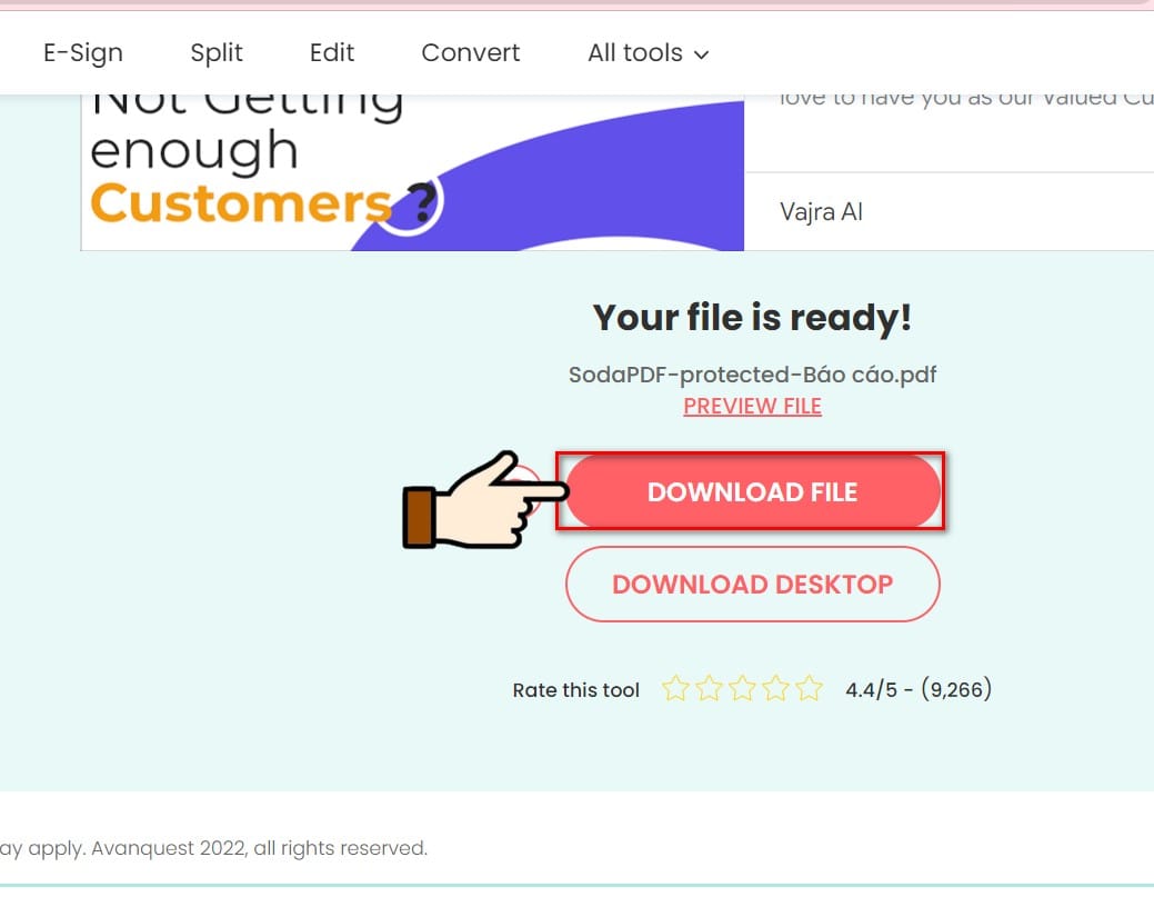 hình chọn dowload file