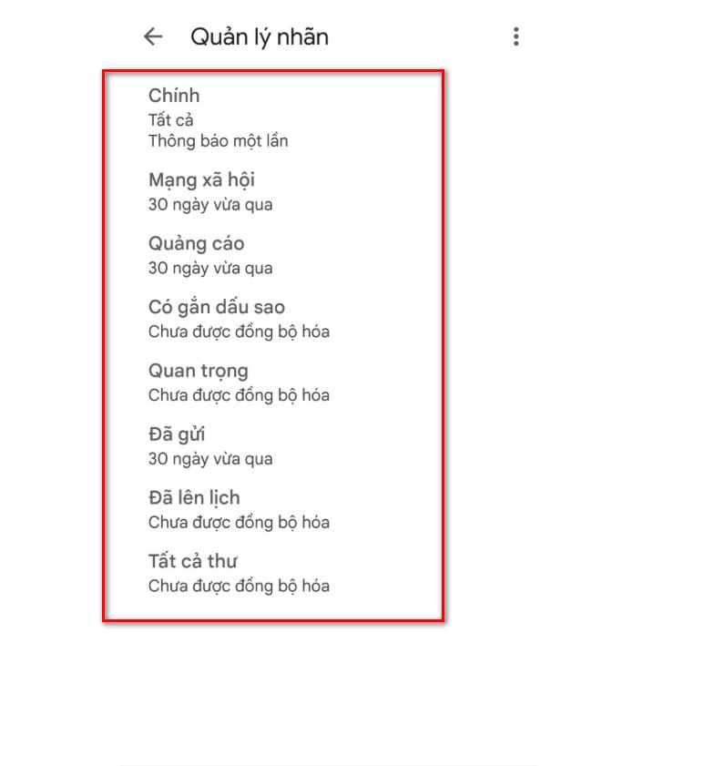 hình ảnh chọn nhãn thông báo