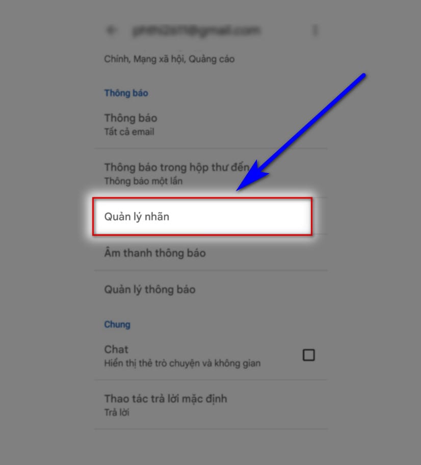 hình ảnh chọn quản lý nhãn