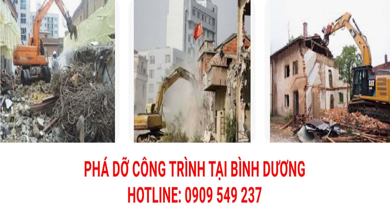 Phá dỡ công trình tại Bình Dương